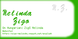 melinda zigo business card