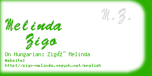 melinda zigo business card